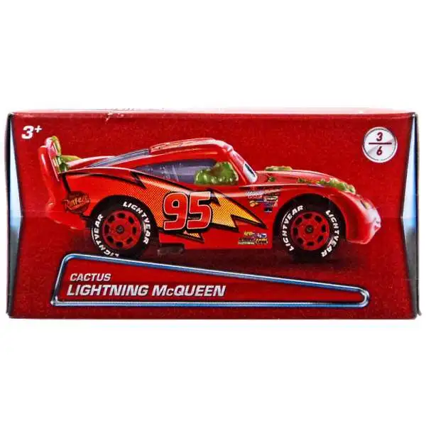 Disney / Pixar Cars Puzzle Box Series 1 Cactus Lightning McQueen Diecast Car #3/6