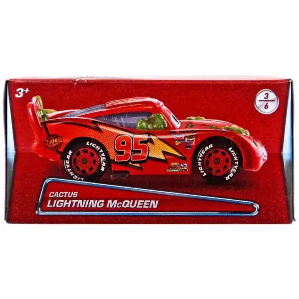 Disney / Pixar Cars Puzzle Box Series 1 Cactus Lightning McQueen Diecast Car #3/6 [Damaged Package]