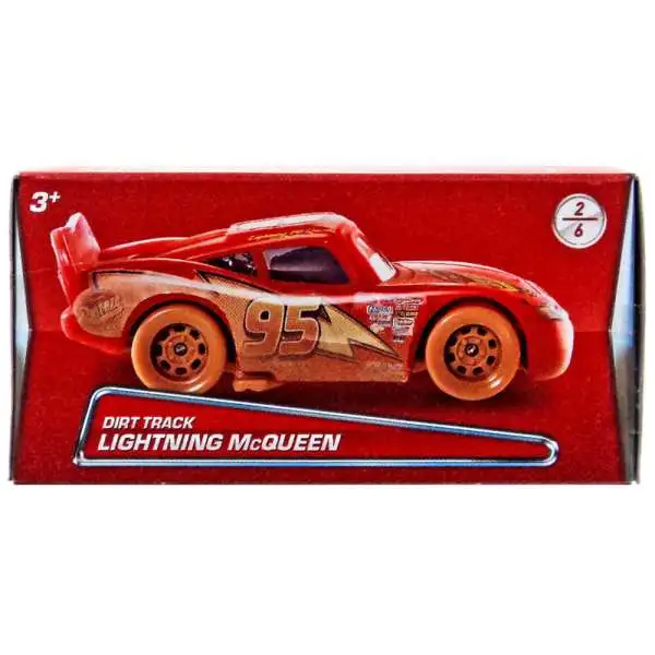 Disney / Pixar Cars Puzzle Box Series 1 Dirt Track Lightning McQueen Diecast Car #2/6 [Damaged Package]