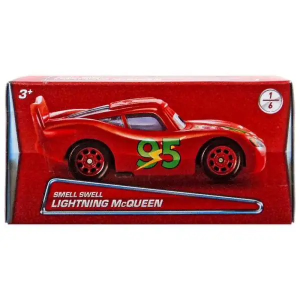 Disney / Pixar Cars Puzzle Box Series 1 Smell Swell Lightning McQueen Diecast Car #1/6