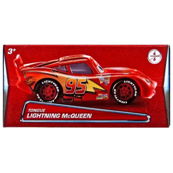 Disney / Pixar Cars Puzzle Box Series 1 Tongue Lightning McQueen Diecast Car #4/6