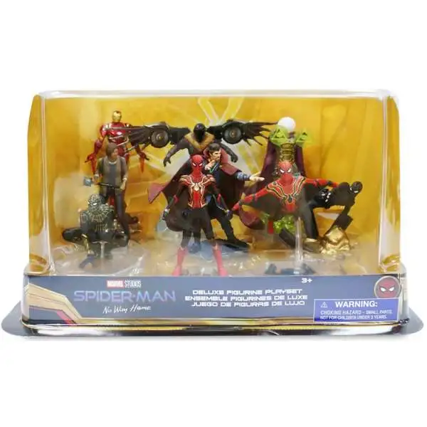 Disney Marvel Spider-Man: No Way Home Exclusive 9-Piece PVC Figure Deluxe Play Set