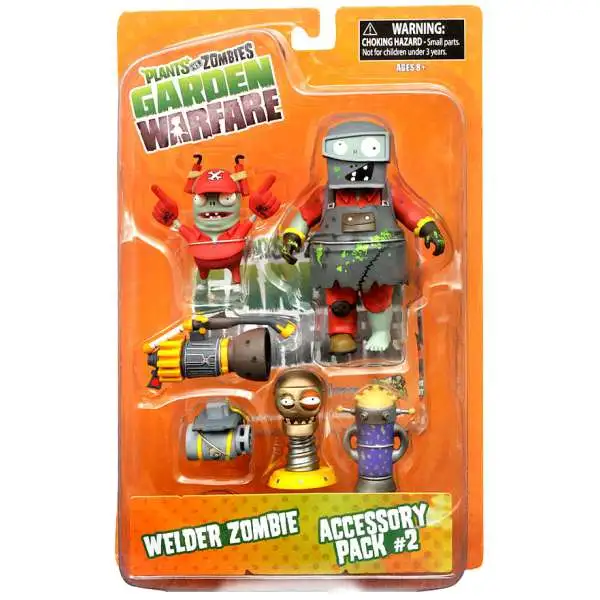 Plants vs. Zombies Garden Warfare Series 2 Welder Zombie & Accessory Pack 2 Action Figure 2-Pack