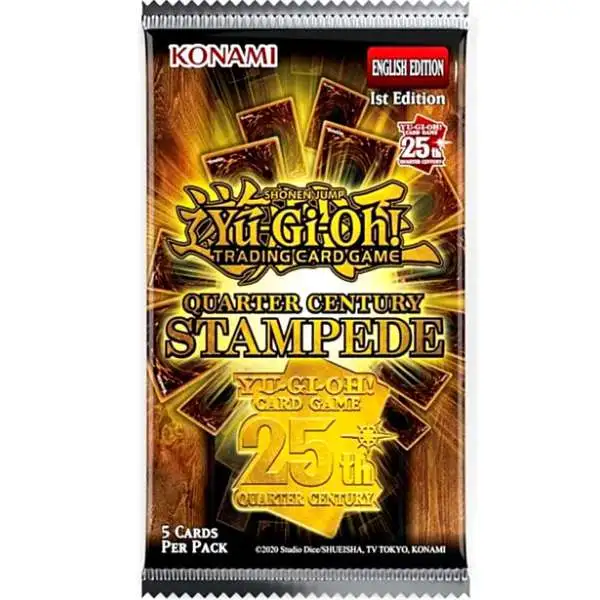 YuGiOh Quarter Century Stampede Booster Pack [5 Cards]