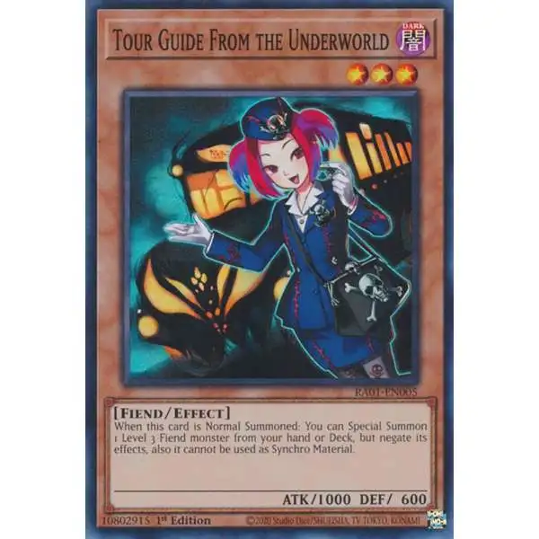 YuGiOh Trading Card Game 25th Anniversary Rarity Collection Quarter Century Secret Rare Tour Guide From the Underworld RA01-EN005