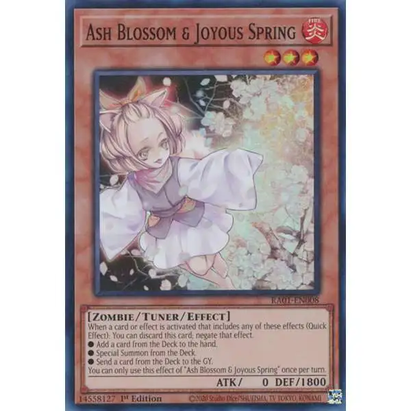 YuGiOh Trading Card Game 25th Anniversary Rarity Collection Ultra Rare Ash Blossom & Joyous Spring RA01-EN008