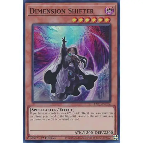 YuGiOh Trading Card Game 25th Anniversary Rarity Collection Ultra Rare Dimension Shifter RA01-EN014