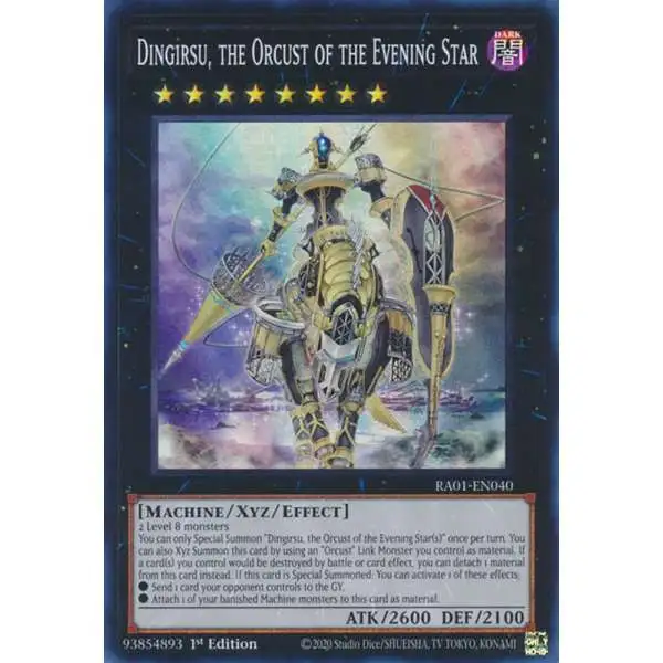 YuGiOh Trading Card Game 25th Anniversary Rarity Collection Ultra Rare Dingirsu, the Orcust of the Evening Star RA01-EN040