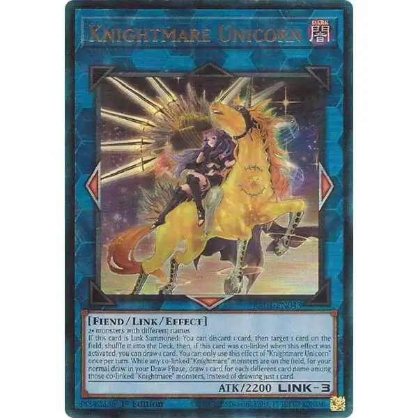 YuGiOh Trading Card Game 25th Anniversary Rarity Collection Prismatic Ultimate Rare Knightmare Unicorn RA01-EN043 [Alternate Art]