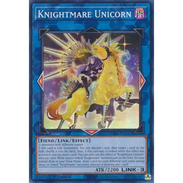 YuGiOh Trading Card Game 25th Anniversary Rarity Collection Super Rare Knightmare Unicorn RA01-EN043 [Alternate Art]