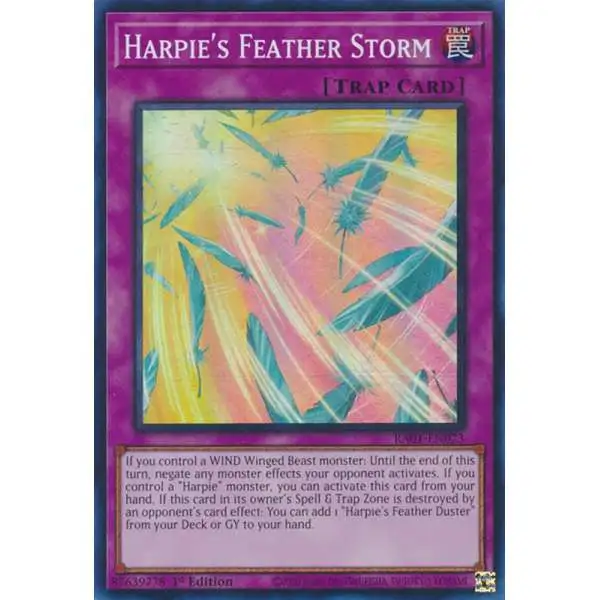 YuGiOh Trading Card Game 25th Anniversary Rarity Collection Ultra Rare Harpie's Feather Storm RA01-EN073