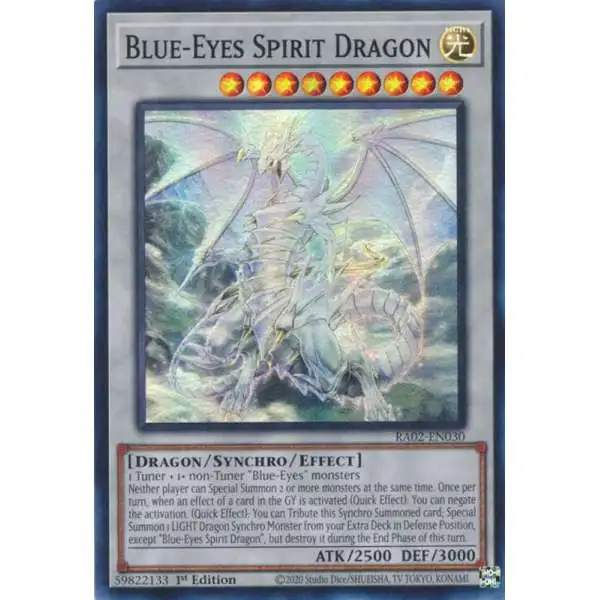 YuGiOh Trading Card Game 25th Anniversary Rarity Collection II Super Rare Blue-Eyes Spirit Dragon RA02-EN030