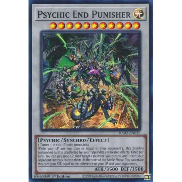 YuGiOh Trading Card Game 25th Anniversary Rarity Collection II Secret Rare Psychic End Punisher RA02-EN032