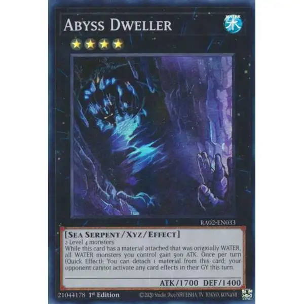 YuGiOh Trading Card Game 25th Anniversary Rarity Collection II Prismatic Ultimate Rare Abyss Dweller RA02-EN033