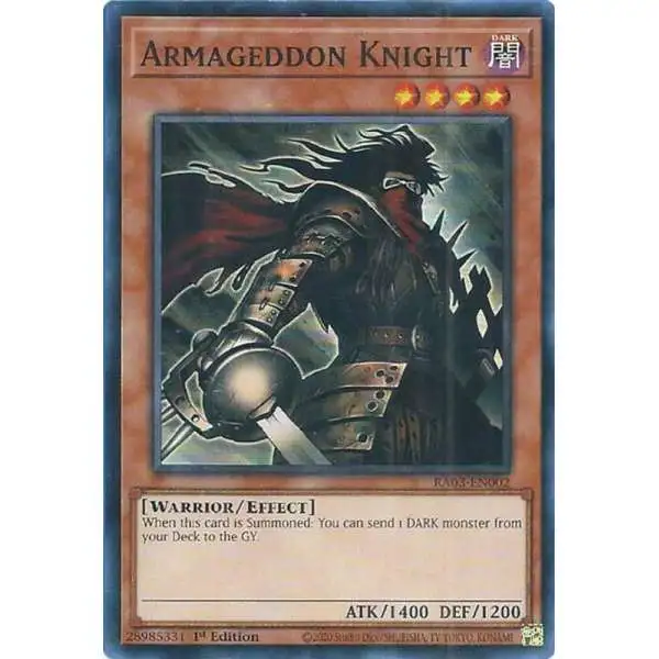 YuGiOh Trading Card Game Quarter Century Bonanza Ultra Rare Armageddon Knight RA03-EN002