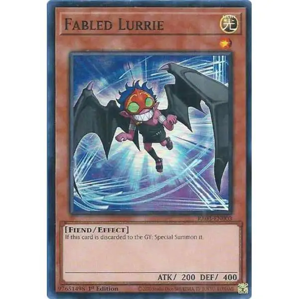 YuGiOh Trading Card Game Quarter Century Bonanza Ultra Rare Fabled Lurrie RA03-EN003