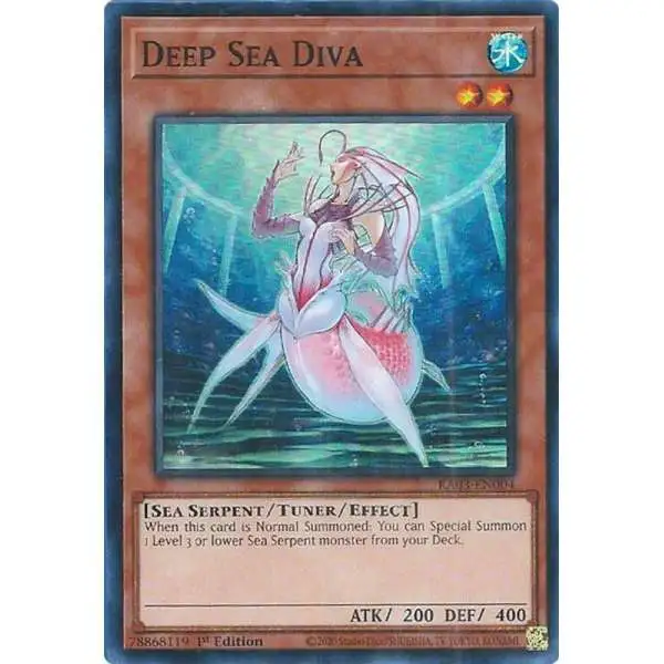 YuGiOh Trading Card Game Quarter Century Bonanza Super Rare Deep Sea Diva RA03-EN004