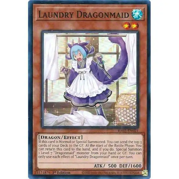 YuGiOh Trading Card Game Quarter Century Bonanza Ultra Rare Laundry Dragonmaid RA03-EN021