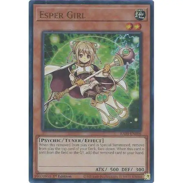YuGiOh Trading Card Game Quarter Century Stampede Ultra Rare Esper Girl RA04-EN006
