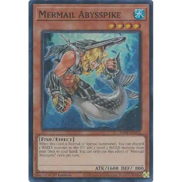 YuGiOh Trading Card Game Quarter Century Stampede Collector's Rare Mermail Abysspike RA04-EN012