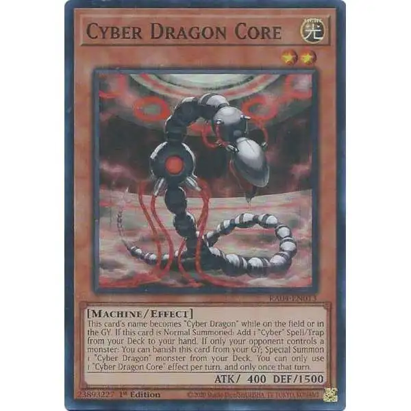 YuGiOh Trading Card Game Quarter Century Stampede Collector's Rare Cyber Dragon Core RA04-EN013