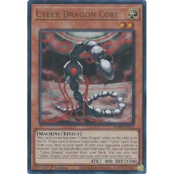 YuGiOh Trading Card Game Quarter Century Stampede Ultra Rare Cyber Dragon Core RA04-EN013