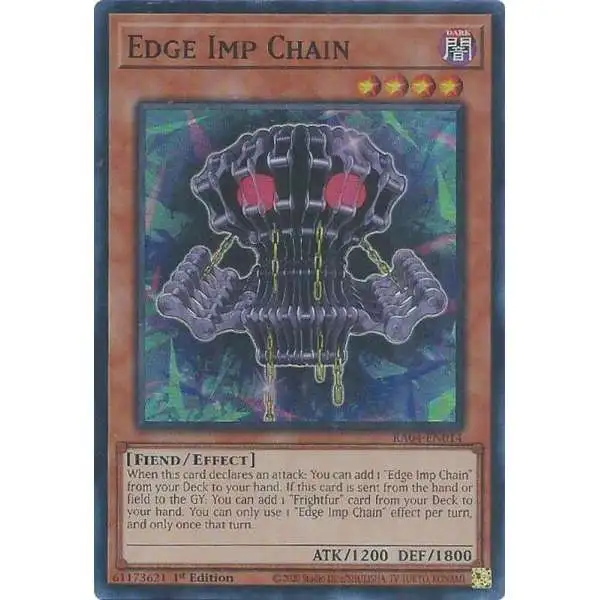 YuGiOh Trading Card Game Quarter Century Stampede Platinum Secret Rare Edge Imp Chain RA04-EN014
