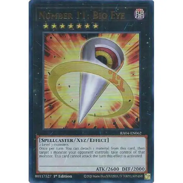 YuGiOh Trading Card Game Quarter Century Stampede Ultra Rare Number 11: Big Eye RA04-EN062