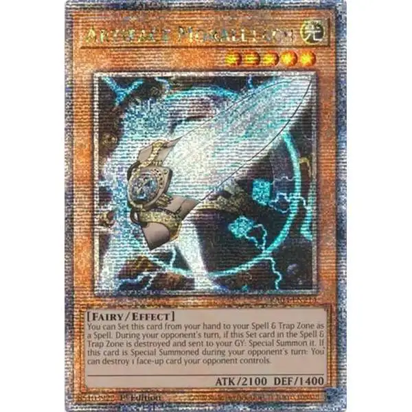 YuGiOh Trading Card Game Quarter Century Stampede Quarter Century Secret Rare Artifact Moralltach RA04-EN214