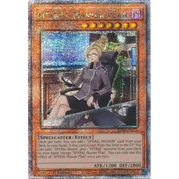 YuGiOh Trading Card Game Quarter Century Stampede Quarter Century Secret Rare SPYRAL Master Plan RA04-EN276