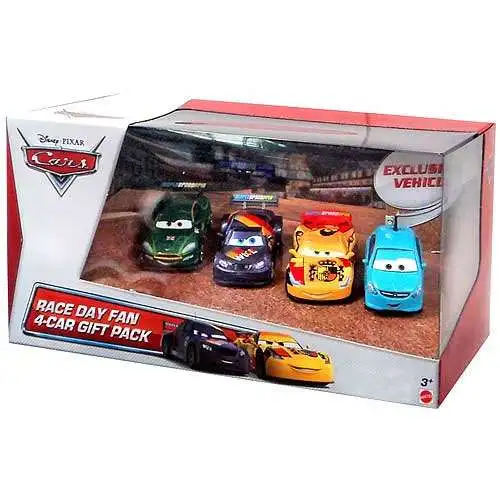 Disney / Pixar Cars Multi-Packs Race Day Fan 4-Car Gift Pack Exclusive Diecast Car Set [Set #4]