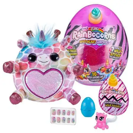 Rainbocorns Series 3 Wild Heart Surprise Mystery Egg Plush [RANDOM Color Plush, Sequins & Animal!]