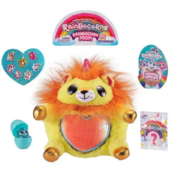 Rainbocorns Series 2 LION Surprise Mystery Egg Plush [Yellow]