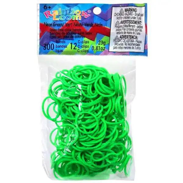 Rainbow Loom Neon Green Rubber Bands Refill Pack [300 Count]