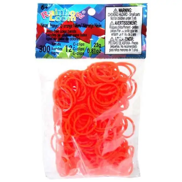 Rainbow Loom Neon Orange Rubber Bands Refill Pack [300 Count]
