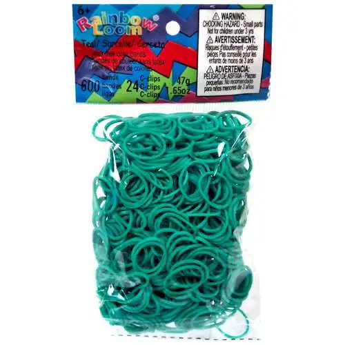 Rainbow Loom Teal Rubber Bands Refill Pack RL17 [600 Count]