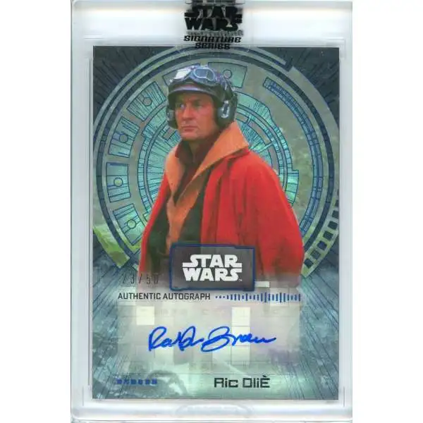 Star Wars The Phantom Menace 2022 Signature Series Ralph Brown as Ric Olie 23/50 Autographed Single Card A-RB