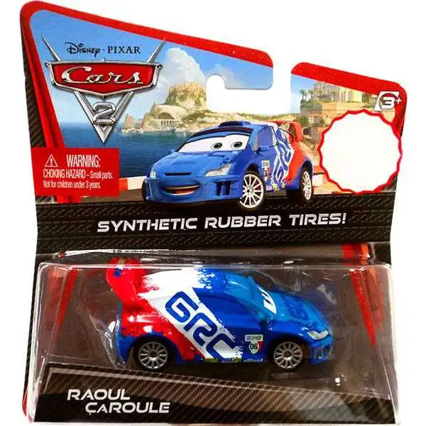 Disney / Pixar Cars Cars 2 Synthetic Rubber Tires Raoul Caroule Exclusive Diecast Car [Damaged Package]