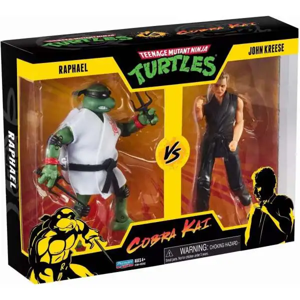 Teenage Mutant Ninja Turtles vs Cobra Kai Raphael vs. John Kreese Action Figure 2-Pack