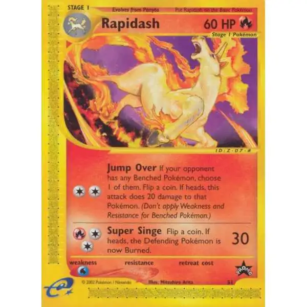 Pokemon Black Star Promo Rapidash #51