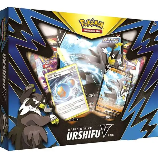 Pokemon Sword & Shield Battle Styles Rapid Strike Urshifu V Box [4 Booster Packs, 2 Promo Cards & Oversize Card]