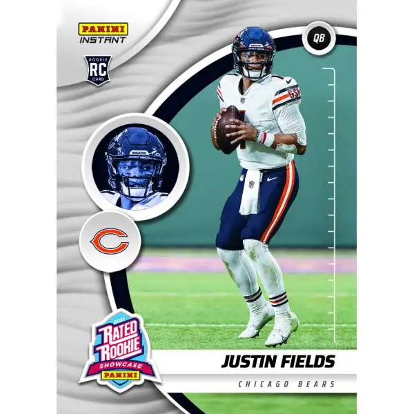 NFL Chicago Bears 2021 Instant Rated Rookie Showcase Football Justin Fields RS8 [1 of 4301]