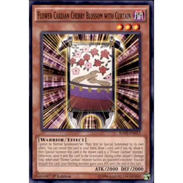 YuGiOh Raging Tempest Common Flower Cardian Cherry Blossom with Curtain RATE-EN012