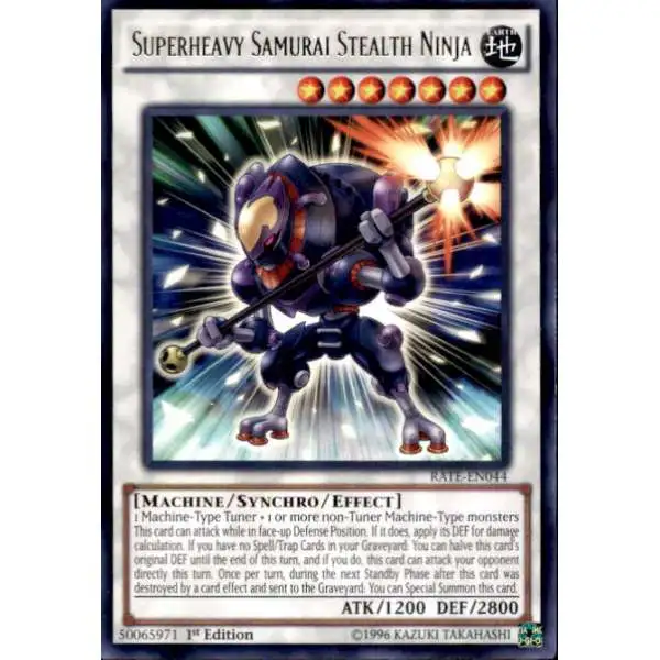 YuGiOh Raging Tempest Rare Superheavy Samurai Stealth Ninja RATE-EN044