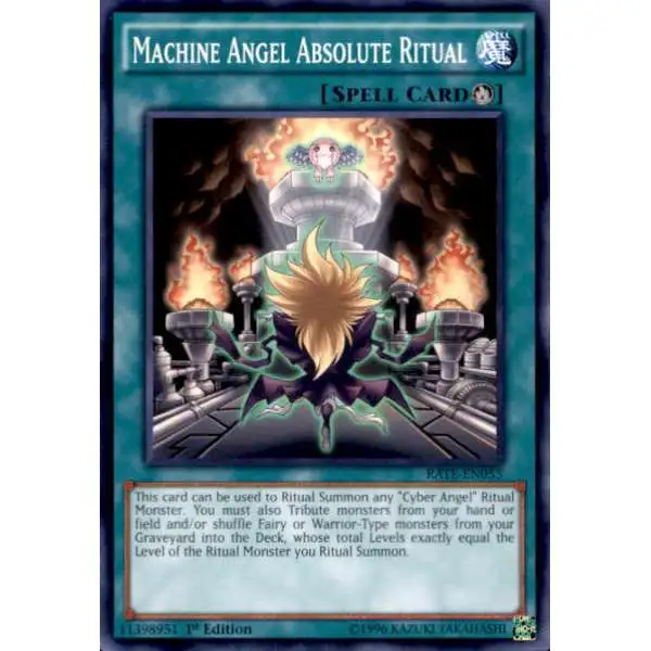 YuGiOh Raging Tempest Common Machine Angel Absolute Ritual RATE-EN055