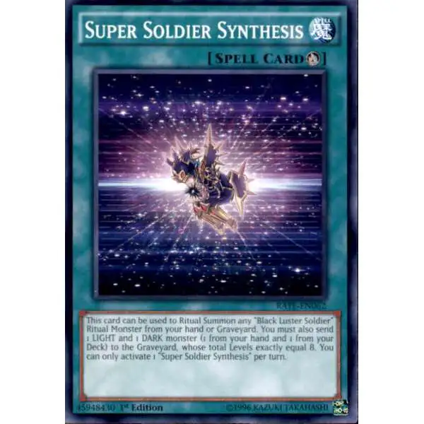 YuGiOh Raging Tempest Common Super Soldier Synthesis RATE-EN062