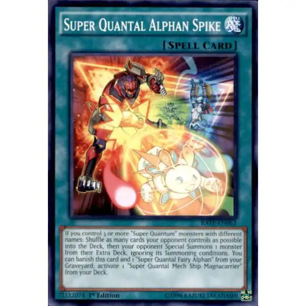 YuGiOh Raging Tempest Common Super Quantal Alphan Spike RATE-EN063