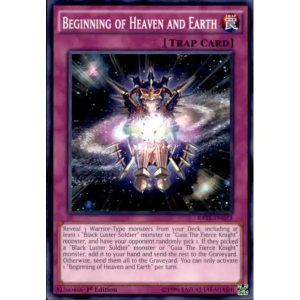 YuGiOh Raging Tempest Common Beginning of Heaven and Earth RATE-EN073