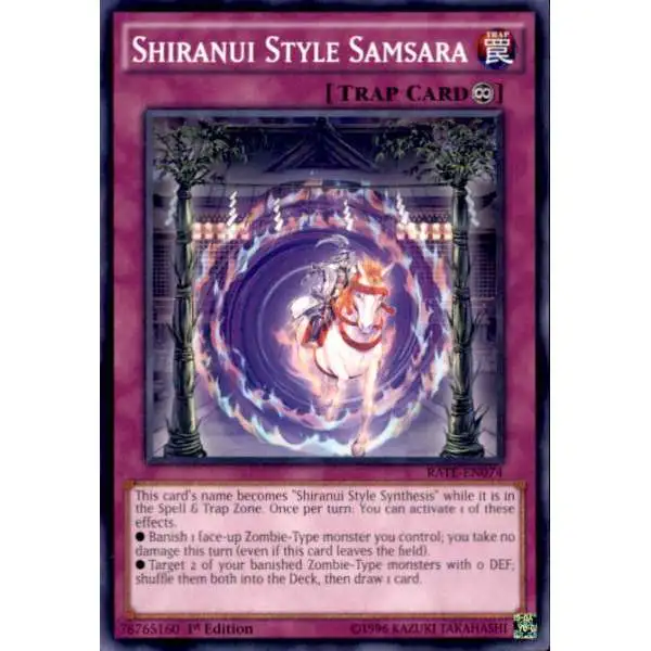 YuGiOh Raging Tempest Common Shiranui Style Samsara RATE-EN074