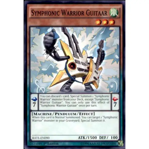 YuGiOh Raging Tempest Common Symphonic Warrior Guitaar RATE-EN090